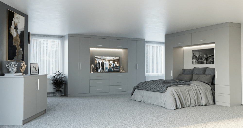 grey fitted bedroom furniture