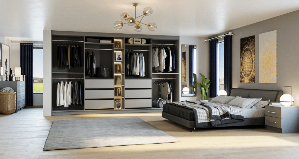 Grey Fitted Wardrobes